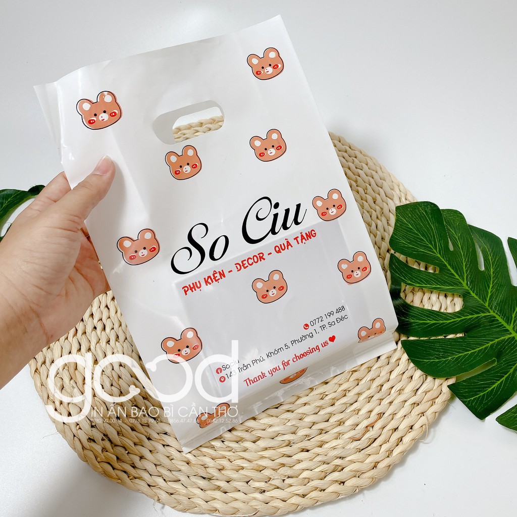 Combo 5 ký bọc in logo shop theo yêu cầu họa tiết hoa siêu xinh