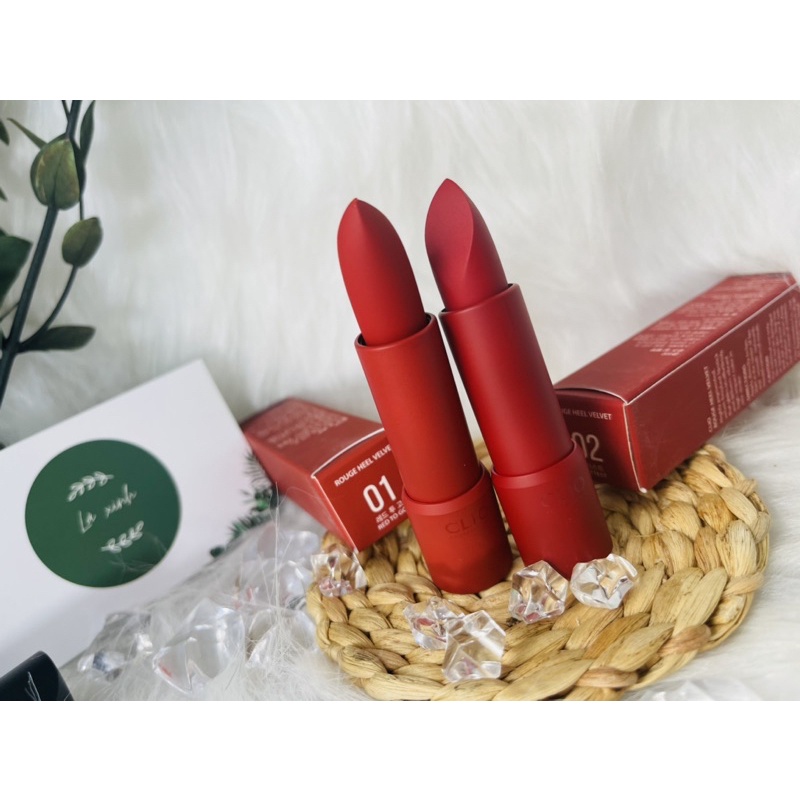 Son Thỏi Clio Rouge Heel Velvet 001 002