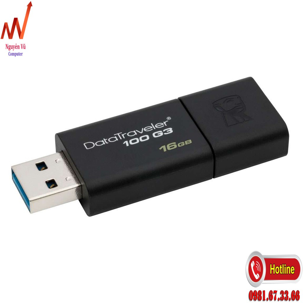 USB Kingston DT100G3 16GB USB 3.0 hàng chính hãng | BigBuy360 - bigbuy360.vn