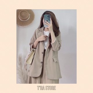 Áo khoác Blazer dáng rộng 2 lớp dày dặn