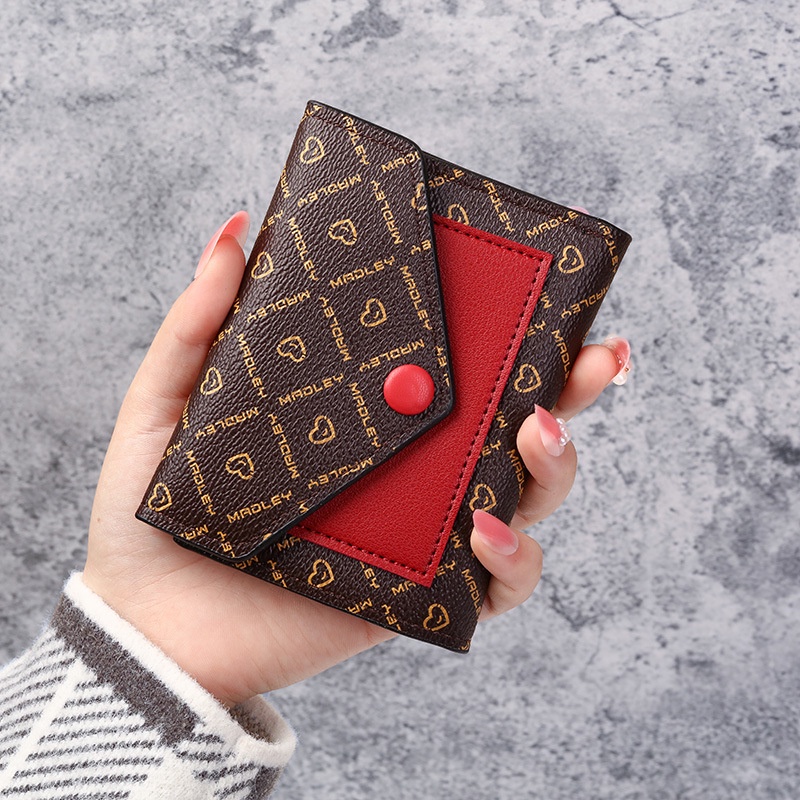 Ví Da 30% Ngắn Đựng Thẻ Đa Năng Tiện Dụng Cho Nữ