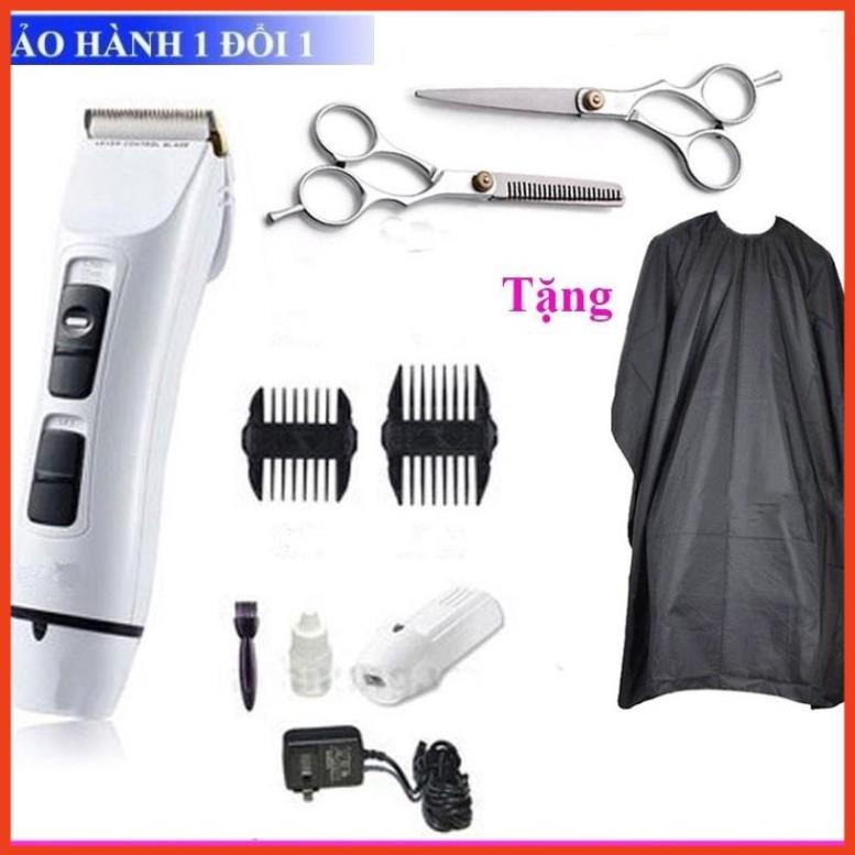 Tông đơ cắt tóc Hàn Quốc Codos T6 tặng bộ kéo cắt tỉa và áo choàng cắt tóc - Tăng đơ cắt tóc chuyên nghiệp