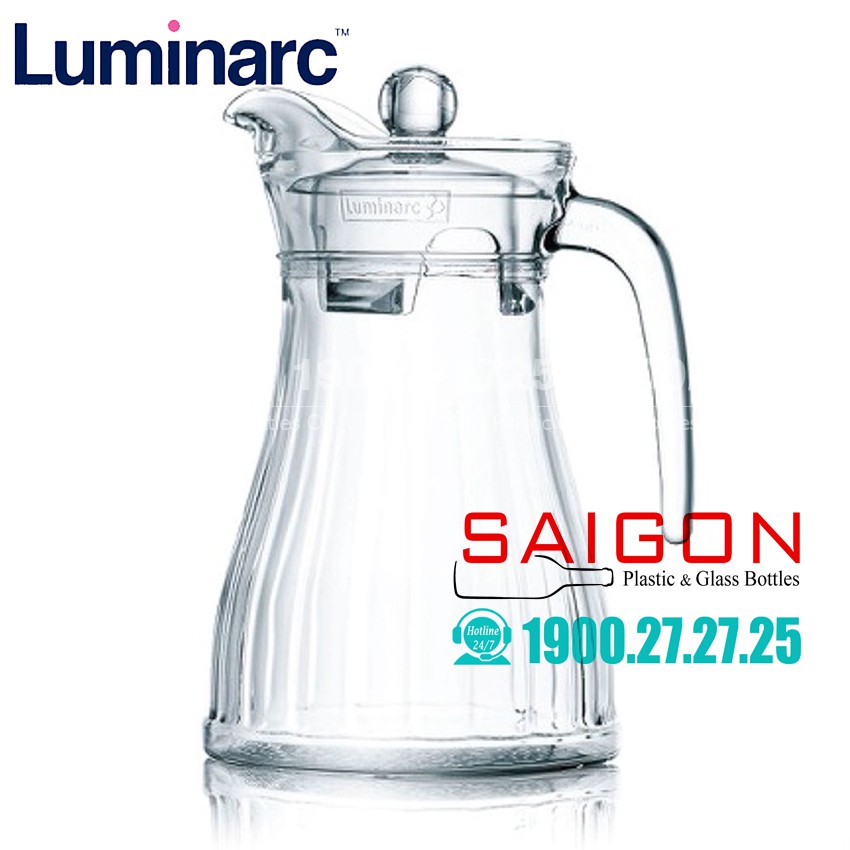 Bộ Bình Thủy Tinh Luminarc Bucolique 5 Món P5362  ( 01 Bình + 04 Ly Thủy Tinh ) ; Có Lẻ 1 Bình 1.3L