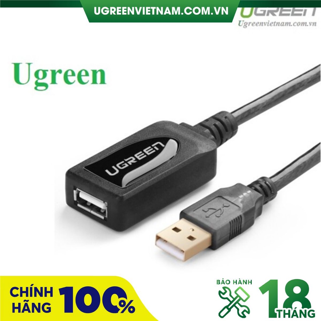 Cáp USB có chíp khuếch đại nối dài 15m chính hãng Ugreen 10323