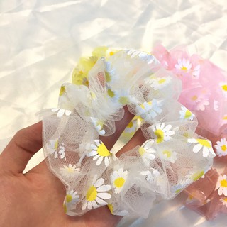 10 cái Cột tóc scrunchies hoa cúc nhiều màu