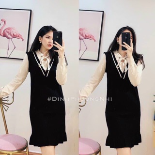 Váy len bầu đuôi cá chất len dày dặn mịn