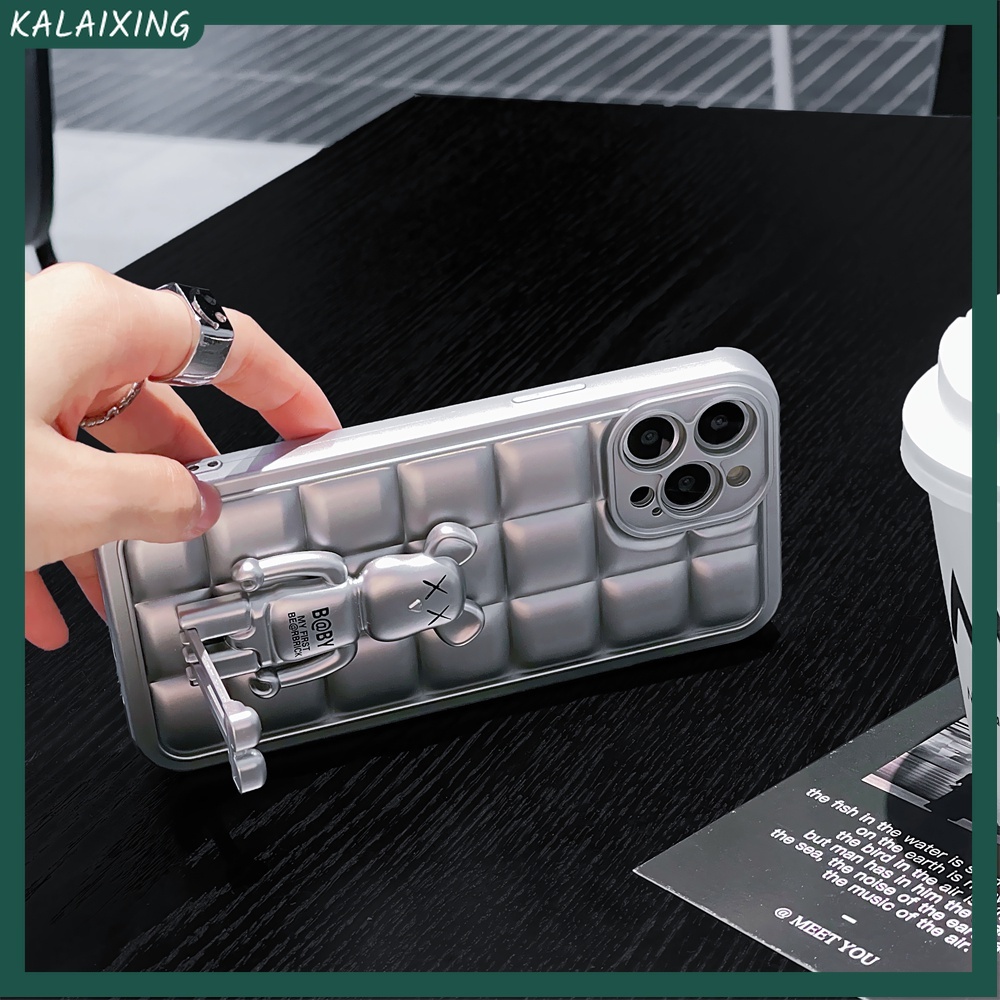 Ốp Điện Thoại Dẻo Họa Tiết Hoạt Hình Kaws Kèm Giá Đỡ Cho iPhone 13 Pro Max 12Pro Max 11 ProMax Xs Max Xr X Xs