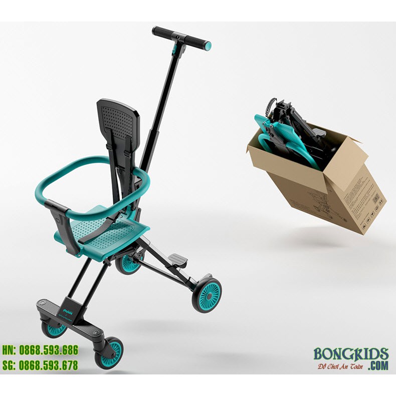 Xe đẩy gập gọn Playkids X1 không mái che ⚡NHẸ NHẤT⚡ cho bé 6-48 tháng ngồi, đi du lịch, xách tay đi khắp mọi nơi
