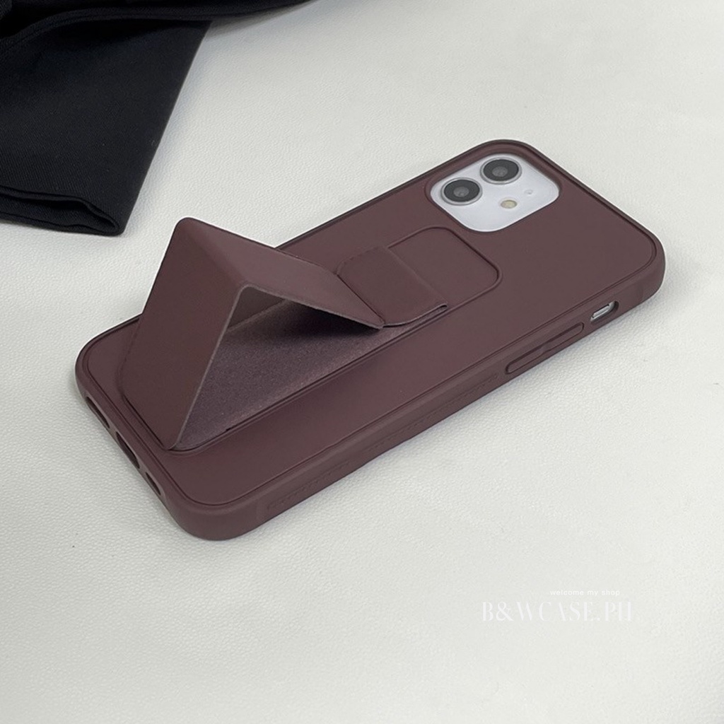 Ốp điện thoại silicone mềm có giá đỡ thời trang cho Iphone 12 Pro Max I11 Pro X Xs Max Xr 6 6s 7 8 Plus
