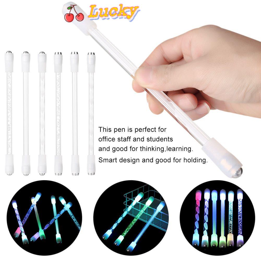 LUCKY Đồ chơi bút quay ngón tay phát sáng thông minh giảm căng thẳng cho văn phòng trường học