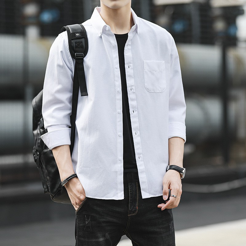 Áo Sơ Mi Nam Dài Tay Công Sở Cao Cấp Phom Chuẩn Vải Mềm Mặc Mát Không Nhăn Kiểu Dáng Hàn Quốc NN03