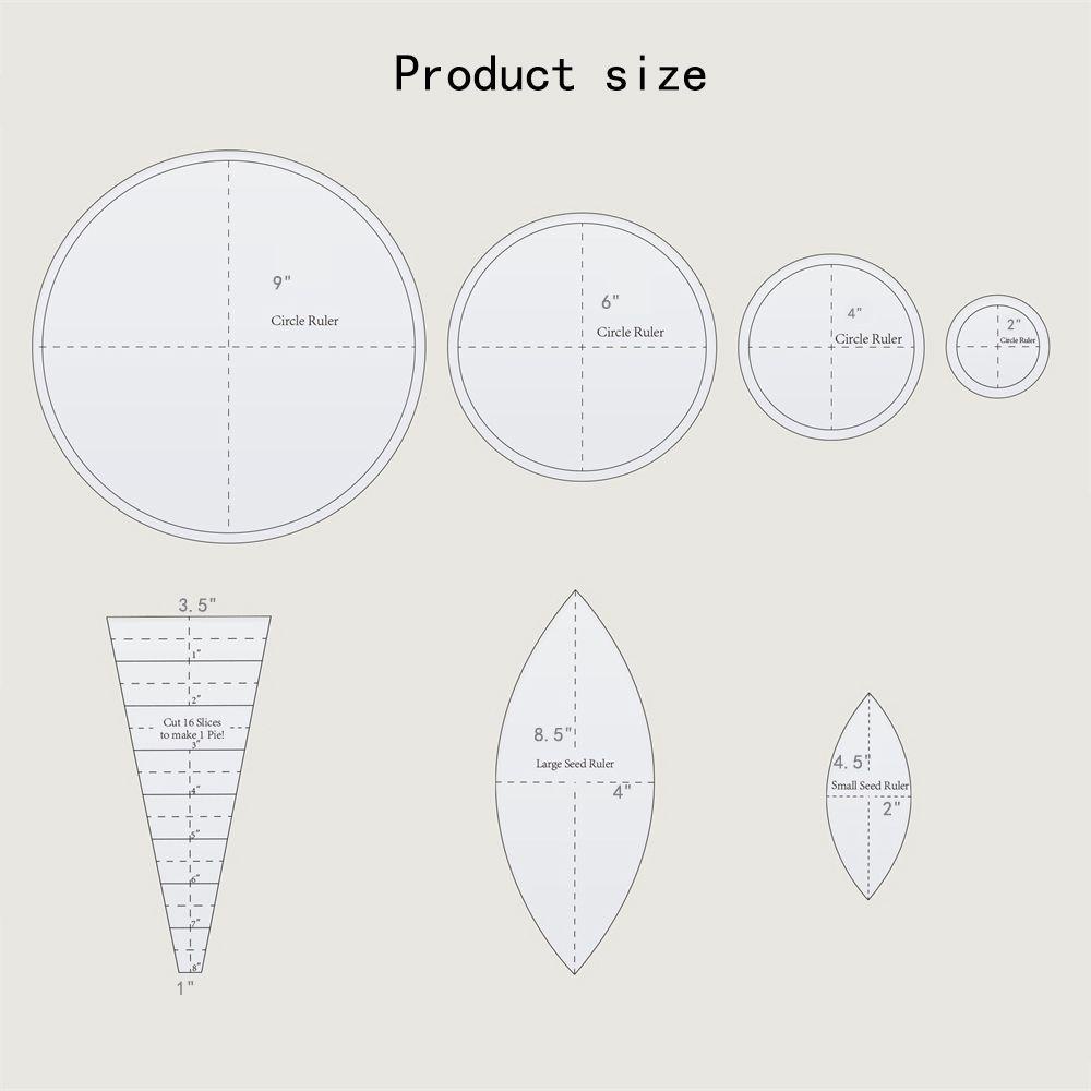 Bộ Thước Đo Cắt Hình Hoa Hướng Dương Bằng Acrylic Tái Sử Dụng Linh Hoạt