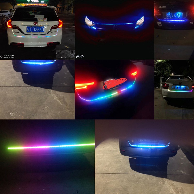 Dải Đèn LED RGB Nhiều Màu Sắc Rực Rỡ Trang Trí Đuôi Xe Hơi