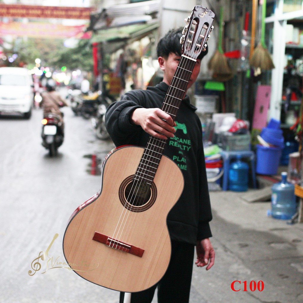 Đàn Guitar Classic Ba Đờn C100 - Tặng 12 Phụ Kiện - Vinaguitar Phân Phối Chính Hãng