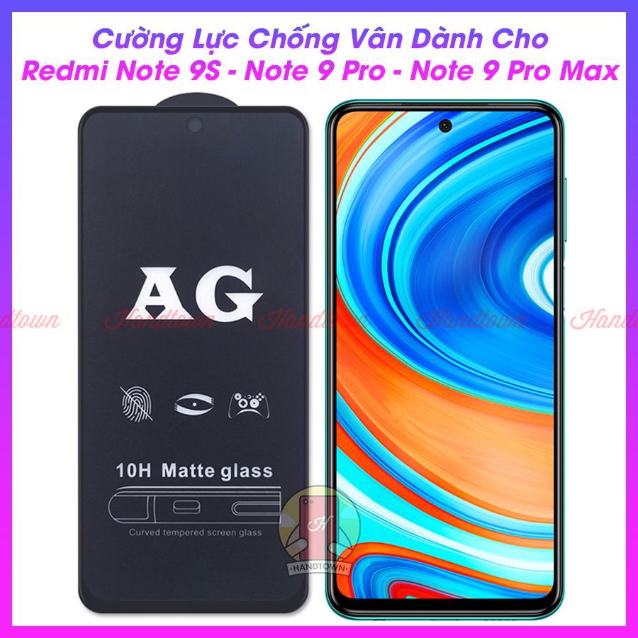 Kính Cường Lực Nhám Full Màn Chống Vân Tay Dành Cho Xiaomi Redmi Note 9 / Note 9 Pro / Note 9 Pro Max