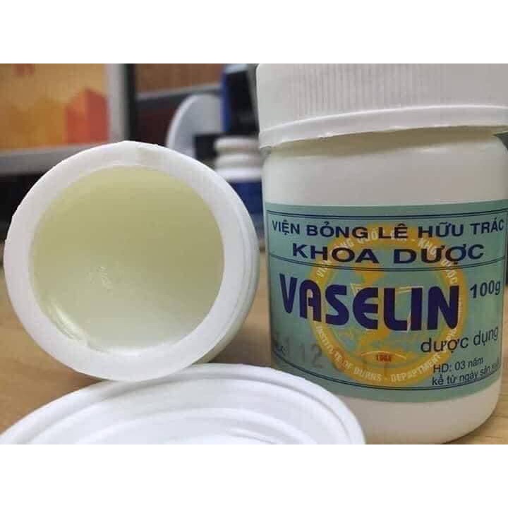 Sáp dưỡng ẩm vaseline 100g Viện Bỏng Quốc Gia Lê Hữu Trác - Kem nẻ dưỡng ẩm Vaseline giảm nẻ môi, gót chân