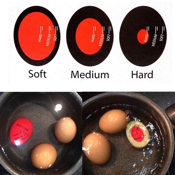 [CHOO] Colour Changing Egg Timer Perfect Boiled Eggs By Temperature Kitchen Helper