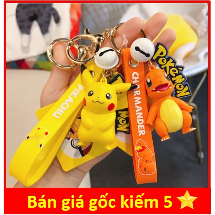 Móc khóa POKEMON chuông hoạt hình cao cấp