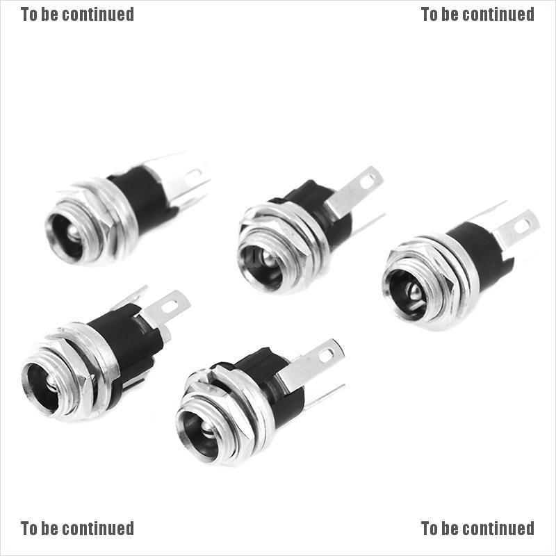 Bộ 5 jack cắm nguồn điện DC cỡ .5 mm x 2.5 mm cho bảng điều khiển chất lượng cao