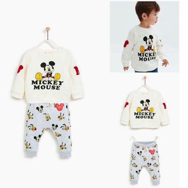Bộ nỉ mickey zara bé trai