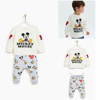 Bộ nỉ mickey zara bé trai