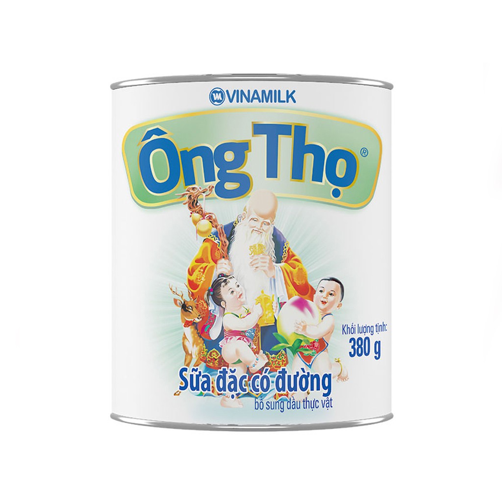 Sữa Ông Thọ trắng nhãn xanh lon 380g