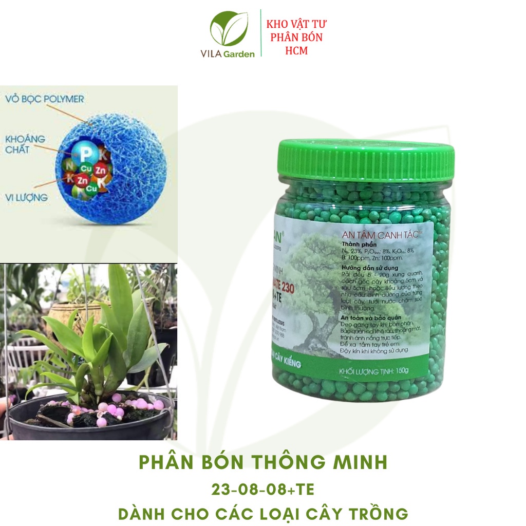 Phân Tan Chậm RYNAN FLOWERMATE 230 lọ 150g, Phân Bón Thông Minh NPK 23-8-8+TE