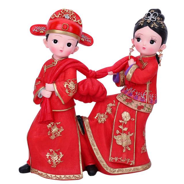 Búp Bê Nhựa Hình Cặp Đôi Hạnh Phúc Cổ Điển Trang Trí Đám Cưới