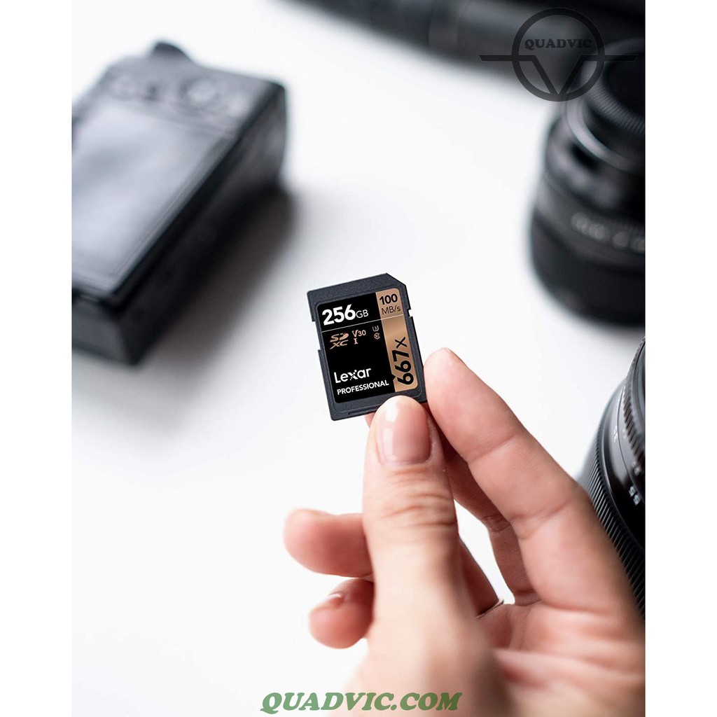 Thẻ nhớ 64GB 128GB 256GB SDXC Lexar Professional 667x 100MB/s quay phim 8K Quadvic.com | BigBuy360 - bigbuy360.vn