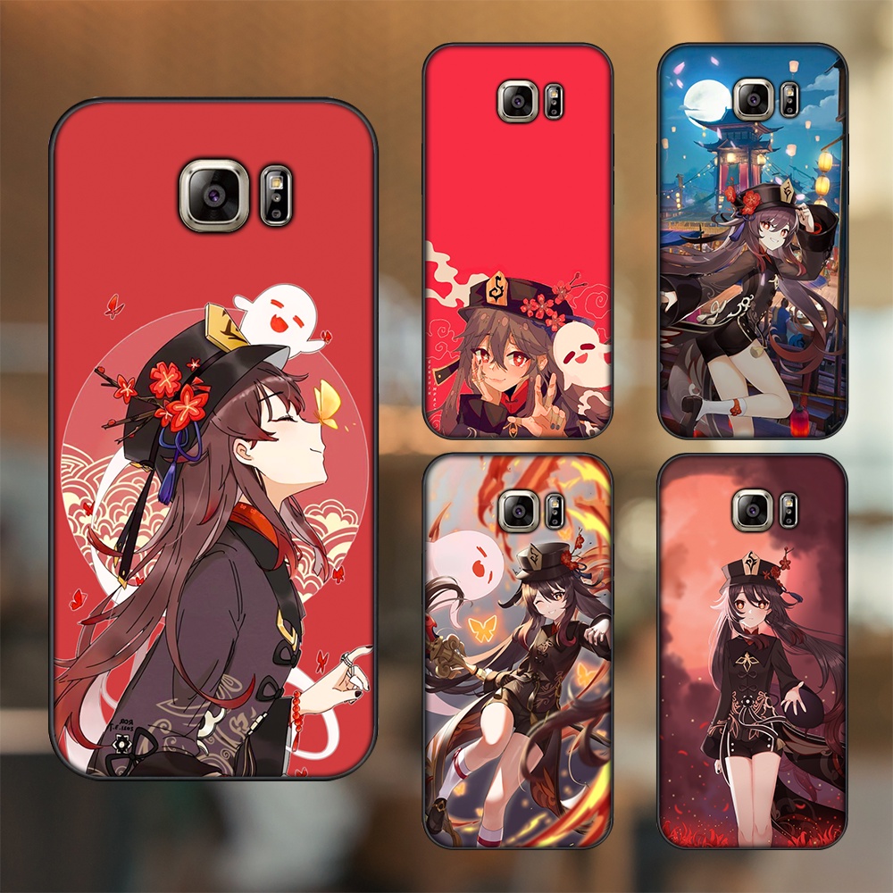 Ốp lưng Samsung Note 5 viền đen in hình Hutao Genshin Impact