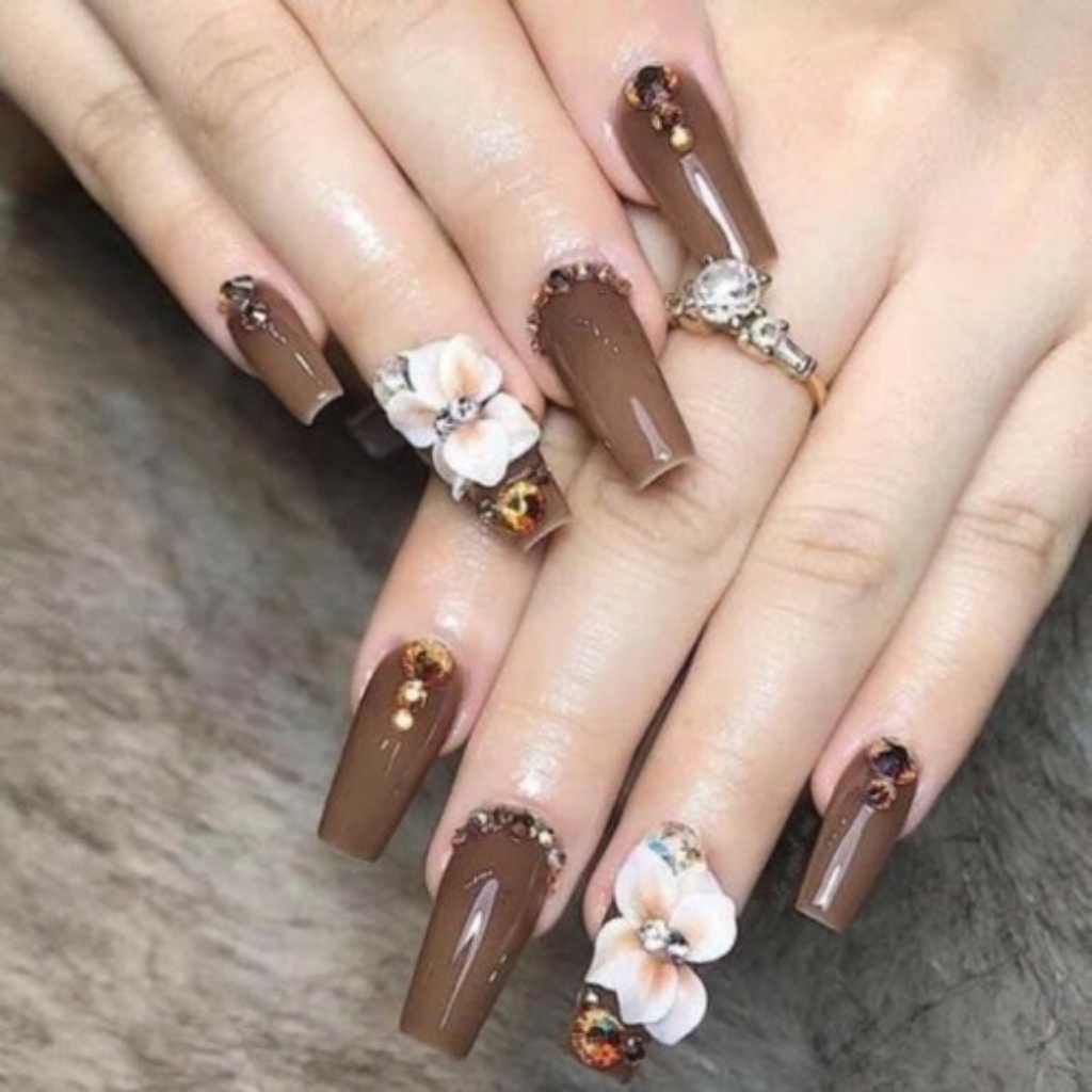 Sơn thạch bobo tông nâu hót hít [sẵn hàng]