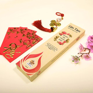 Nhang Sen HƯƠNG XƯA Liên Tâm - 29cm - Hộp 200 cây - Nhang sạch ít khói, thơm dịu