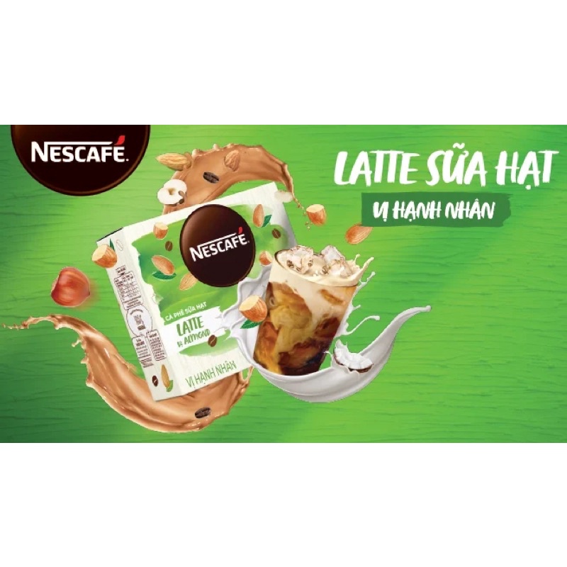 Cà Phê Hòa Tan Nescafe Latte Hạnh Nhân 10x24g