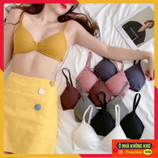 Áo bra ⚡️FREESHIP ⚡️ Áo bra cotton nơ mới siêu đẹp,do lot nu su ren, do_lot_nu_su_ren