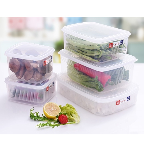 Hộp đựng thực phẩm các cỡ 3L, 2,6L, 2L, 1,3L,... Nakaya Nhật Bản bằng nhựa cao cấp chịu nhiệt