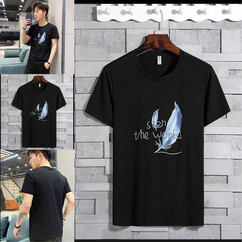 Áo thun nam tay ngắn Cổ Tròn Cá Tính Baokawang. chiếc lá | BigBuy360 - bigbuy360.vn