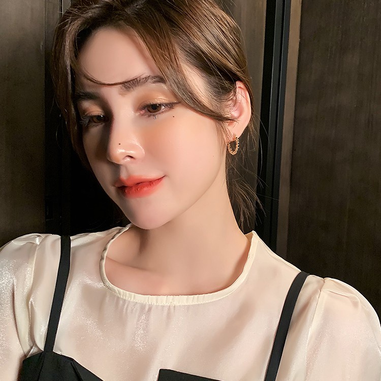 Khuyên Tai Hình Tròn / Vuông Phong Cách Retro / Bông Tai