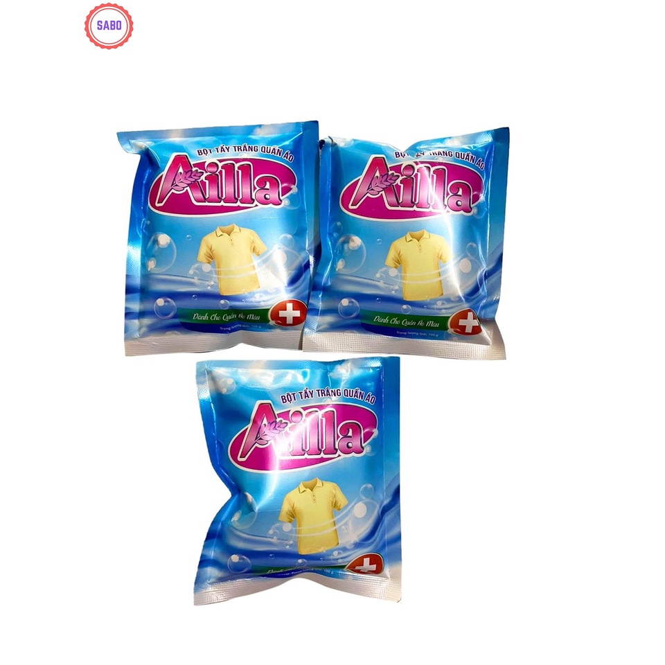 3 gói Bột tẩy trắng quần áo màu, tẩy các vết mốc, ố vàng lâu ngày, dầu mỡ, cafe [tẩy không mùi]
