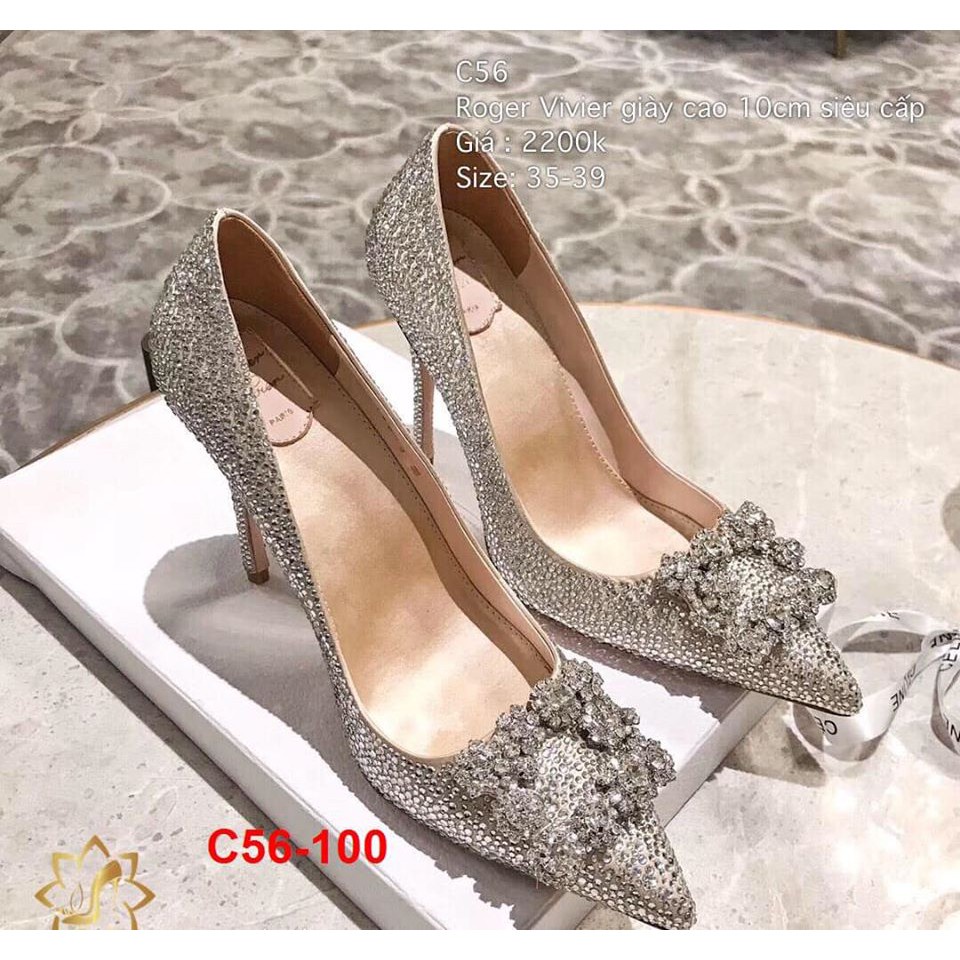 C56-100 Roger Vivier giày cao 10cm