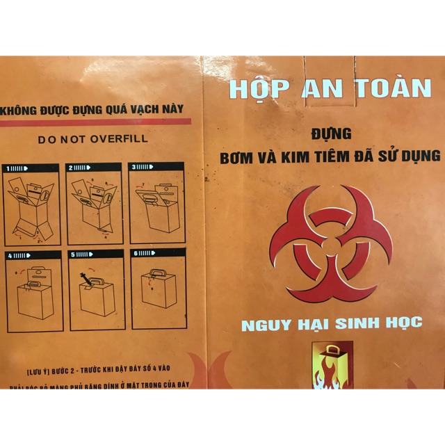 Combo 5 hộp an toàn giấy đựng kim tiêm