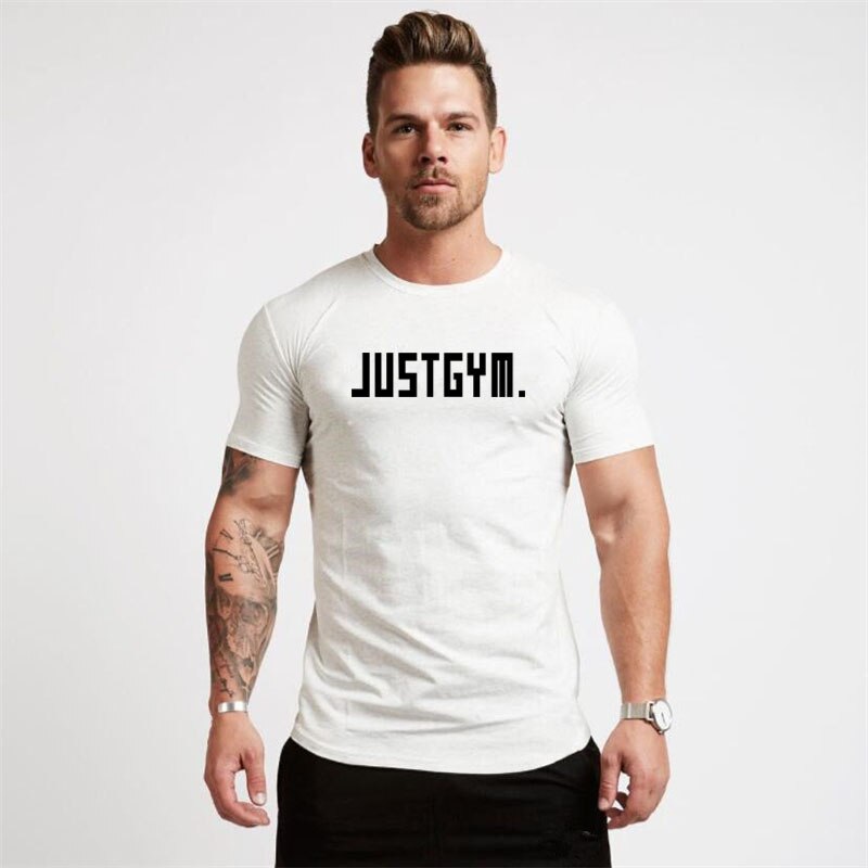 Áo Thun Nam Cổ Tròn Ngắn Tay In Chữ Thời Trang