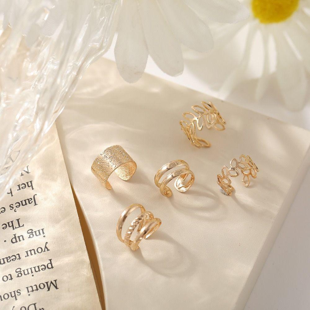 Set 5 Kẹp Tai Không Cần Bấm Lỗ Ket1|Sụn Tai Giả Màu Sắc Đơn Giản