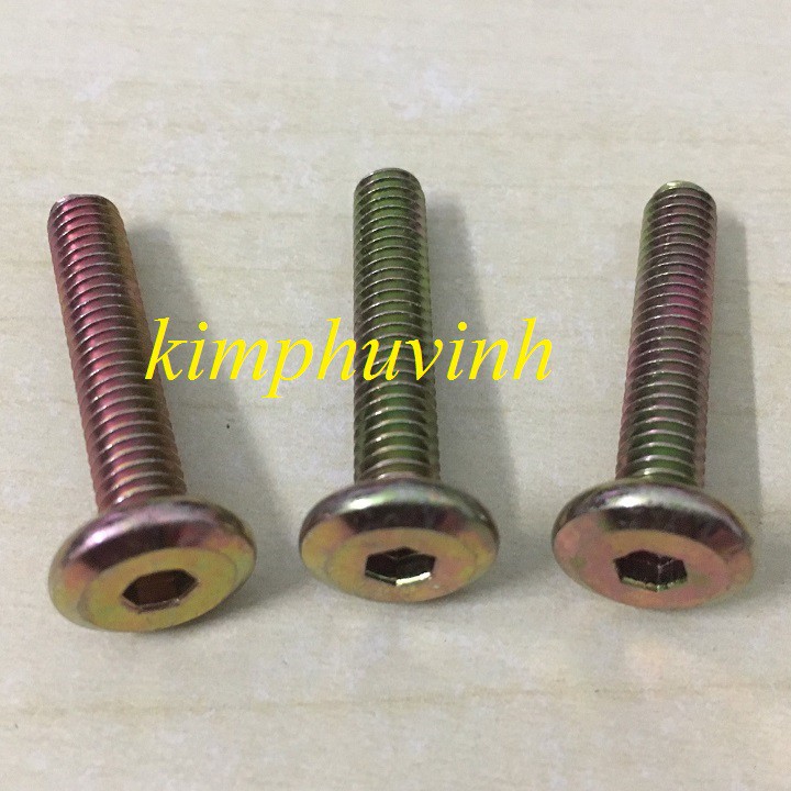 50 con - 6x30mm BULONG GỖ LỤC GIÁC CHÌM ĐẦU DẸT