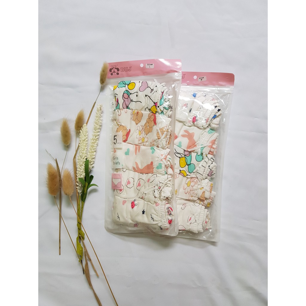 SET 5 CHIẾC QUẦN LÓT ĐÙI,QUẦN TAM GIÁC COTTON CHO BÉ GÁI - HÀNG SIÊU ĐẸP - MẶC TRONG VÁY