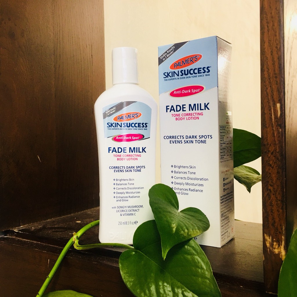 Sữa dưỡng thể trắng da, mờ thâm nám tàn nhang Palmer’s Anti Dark Spot Fade Milk Tone Correcting Body Lotion 250ml