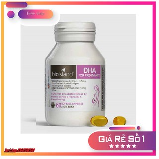 [CHUẨN ÚC] DHA Bầu Bioisland 60 viên cho phụ nữ chuẩn bị mang thai, mẹ bầu và sau sinh (Date 2023) - Xuất xứ Úc