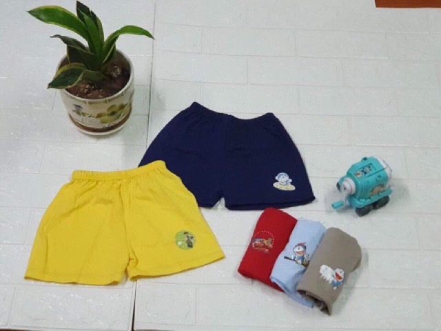 Set 3 Quần đùi cotton trơn cho bé màu ngẫu nhiên