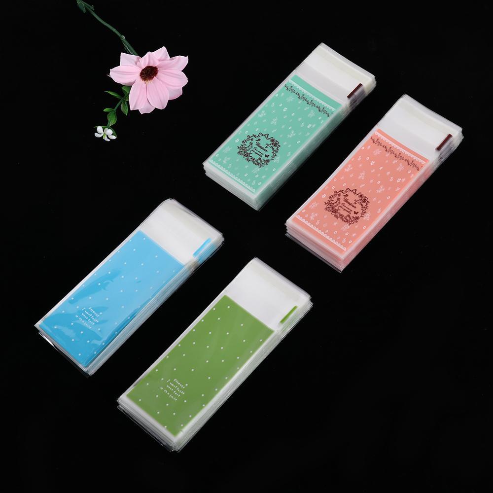 NIUYOU Set 100 Túi Đựng Son Môi Tự Dính Hình Nơ Dễ Thương