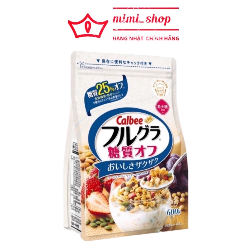 Ngũ cốc trái cây Calbee màu trắng 600gram