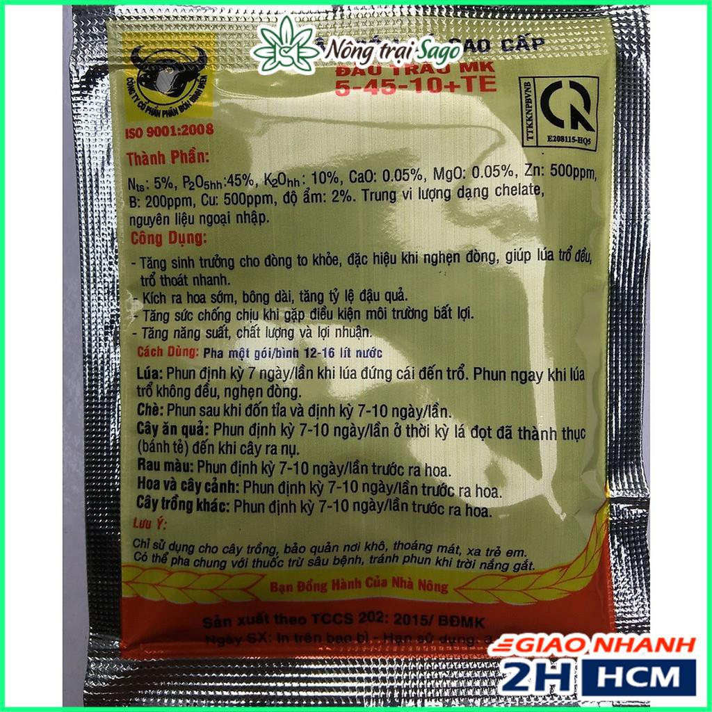 Phân Bón Kích Ra Hoa Tập Trung, Đậu Trái - Hiệu Đầu Trâu NPK 5-45-10 (Gói 10gram) - Nông Trại Sago